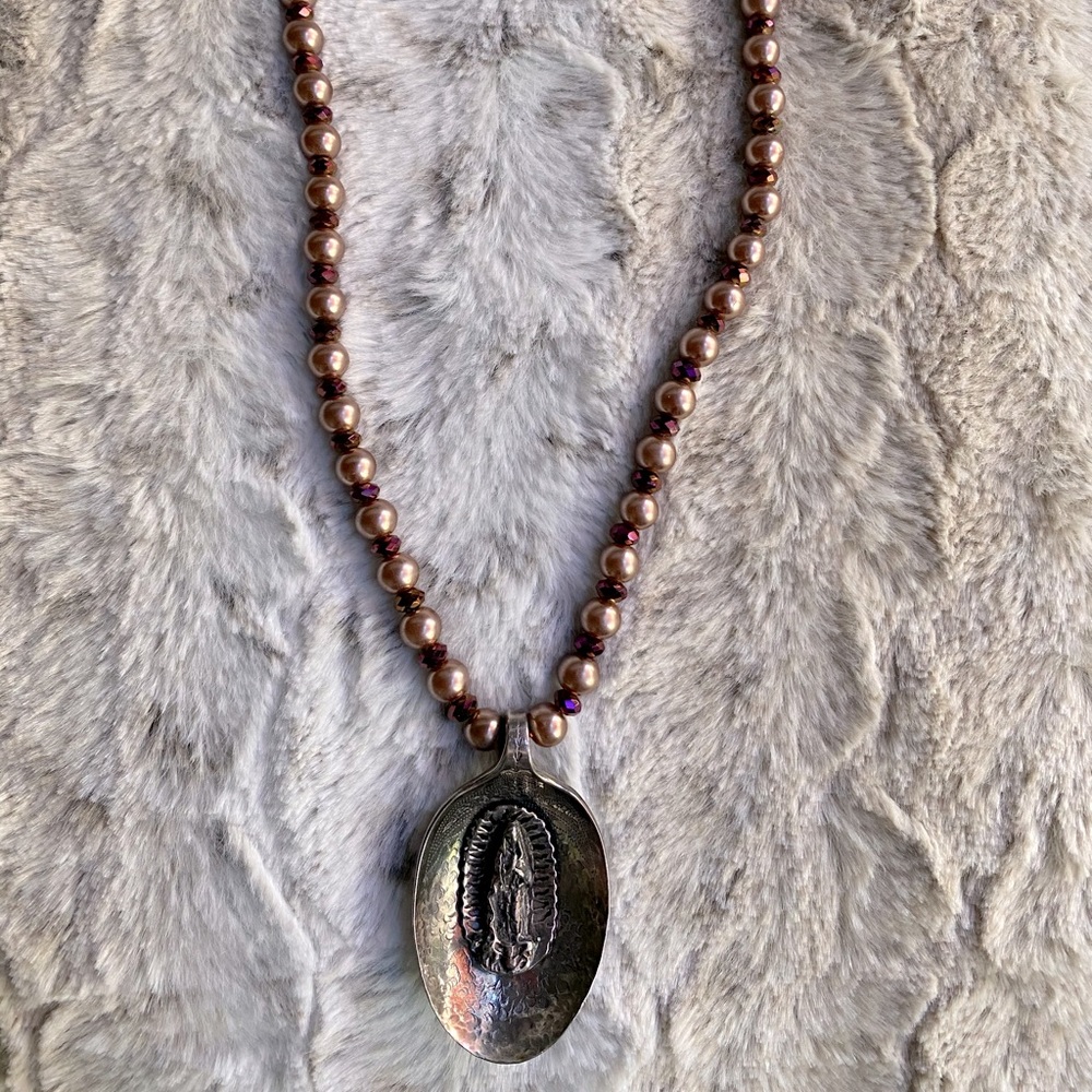 Western Vintage Revival Beaded Spoon Necklace